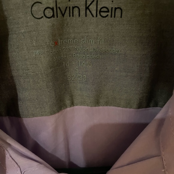 Calvin Klein Purple Button Down Shirt - Picture 2 of 3